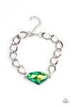 Paparazzi Accessories - Galactic Grunge - Green Bracelet