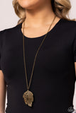 A Mid-AUTUMN Nights Dream - Brass Necklace  - Paparazzi Accessories