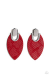 Wildly Workable - Red Earring  - Paparazzi Accessories