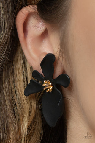 Paparazzi Accessories  - Hawaiian Heiress - Black Earring