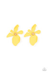 Paparazzi Accessories  - Hawaiian Heiress - Yellow Earring