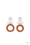 Paparazzi Accessories = Woven Whimsicality - Brown Earring