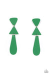 Paparazzi Accessories  - Retro Redux - Green Earring