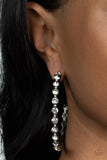 Paparazzi Accessories - Royal Reveler - Black Hoop Earring