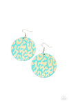 Paparazzi Accessories - Catwalk Safari - Blue Wood Earring