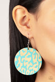 Paparazzi Accessories - Catwalk Safari - Blue Wood Earring