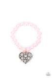 Paparazzi Accessories  - Cutely Crushing - Pink Heart Bracelet