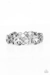 Paparazzi Accessories - Devoted to Drama - White Stretchy Bracelet