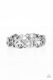 Paparazzi Accessories - Devoted to Drama - White Stretchy Bracelet