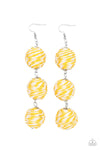 Paparazzi Accessories  - Laguna Lanterns - Yellow Earring