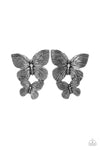 Paparazzi Accessories  - Blushing Butterflies - Silver Earring