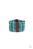 Paparazzi Accessories - Island Soul - Blue Wood Bracelet