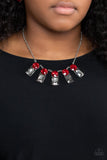 Paparazzi Accessories  - Celestial Royal - Red Necklace