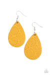 Paparazzi Accessories - Stylishly Subtropical - Yellow Earring