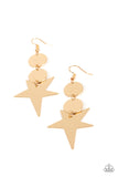 Paparazzi Accessories - Star Bizarre - Gold Earring