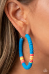 Paparazzi Accessories  - Colorfully Contagious - Blue Hoop Earring 💙