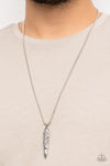 Paparazzi Accessories  - Mysterious Marksman - Silver Men's Necklace