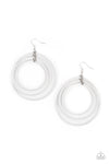 Paparazzi Accessories - Colorfully Circulating - White Earring