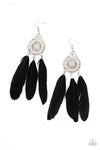 Paparazzi Accessories  - Pretty in PLUMES - Black Earring