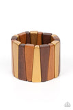 Paparazzi Accessories  - Bahama Boardwalk - Brown Wood Bracelet