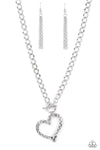 Paparazzi Accessories - Reimagined Romance - Silver Heart Necklace