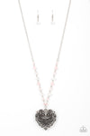 Paparazzi Accessories  - Doting Devotion - Pink Heart 💕 Necklace