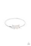 Paparazzi Accessories  - Did I FLUTTER? - Silver Bracelet