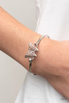 Paparazzi Accessories  - Did I FLUTTER? - Silver Bracelet