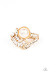 Paparazzi Accessories - SELFIE-Made Millionaire - Gold Pearl Ring