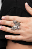 Paparazzi Accessories  - Bright-Eyed Butterfly - White Ring