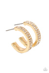 Paparazzi Accessories  - Small Town Twinkle - Gold Hoop Earring