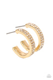 Paparazzi Accessories  - Small Town Twinkle - Gold Hoop Earring