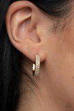 Paparazzi Accessories  - Small Town Twinkle - Gold Hoop Earring