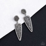 Paparazzi Accessories - Druzy Desire - Silver Earring