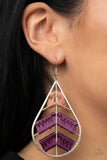 Paparazzi Accessories  - Nice Threads - Purple Earring