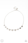 Paparazzi Accessories  - Dainty Desire - Silver Heart Choker/Necklace