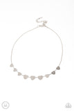 Paparazzi Accessories  - Dainty Desire - Silver Heart Choker/Necklace