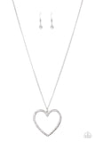 Paparazzi Accessories - Va-Va-VALENTINE - White Heart Necklace