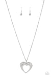 Paparazzi Accessories - Cupid Charisma - White Heart Necklace