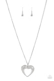 Paparazzi Accessories - Cupid Charisma - White Heart Necklace