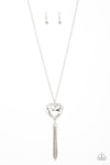 Paparazzi Accessories  - Finding My Forever - White Heart Necklace