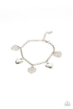 Paparazzi Accessories  - Lusty Lockets - White Heart Charm Bracelet