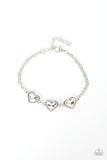 Paparazzi Accessories  - Little Heartbreaker - White Bracelet