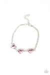 Paparazzi Accessories - Little Heartbreaker - Pink Heart Bracelet