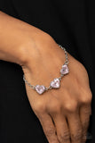 Paparazzi Accessories - Little Heartbreaker - Pink Heart Bracelet