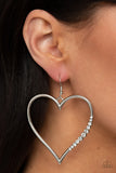 Paparazzi Accessories  - Bewitched Kiss - White Heart Earring