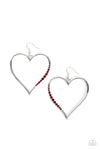 Paparazzi Accessories - Bewitched Kiss - Red Heart Earring