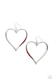 Paparazzi Accessories - Bewitched Kiss - Red Heart Earring