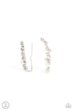 Paparazzi Accessories  - Couture Crawl - White Earring (Ear Crawler)