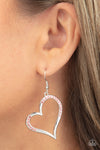 Paparazzi Accessories - Tenderhearted Twinkle - Pink Heart Earring